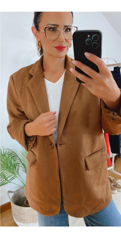 Blazer suede camel