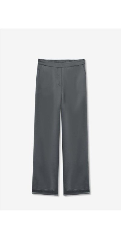 Pantalón gris azulado satinado