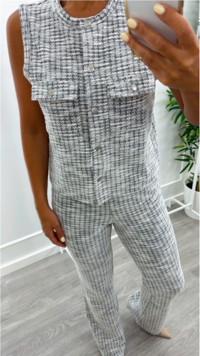 PANTALON TELA CHANEL GRIS