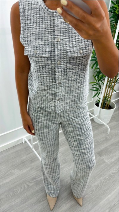 PANTALON TELA CHANEL GRIS 2