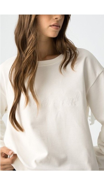 SUDADERA BLANCA CON DETALLE ESPALDA