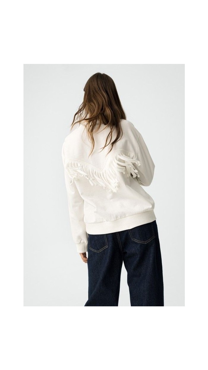 SUDADERA BLANCA CON DETALLE ESPALDA