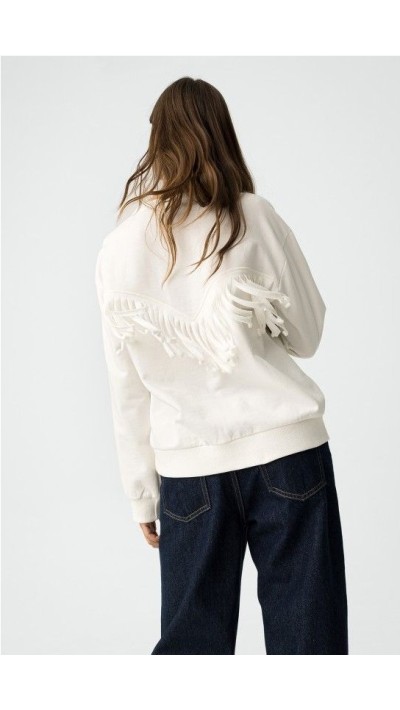 SUDADERA BLANCA CON DETALLE ESPALDA