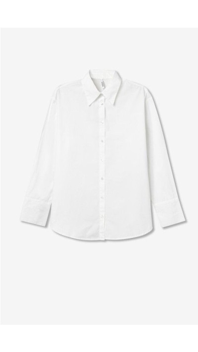 CAMISA BASIC BLANCA PUÑO ANCHO