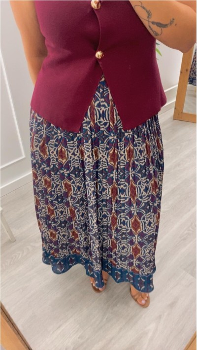 FALDA PLISADA ESTAMPADA