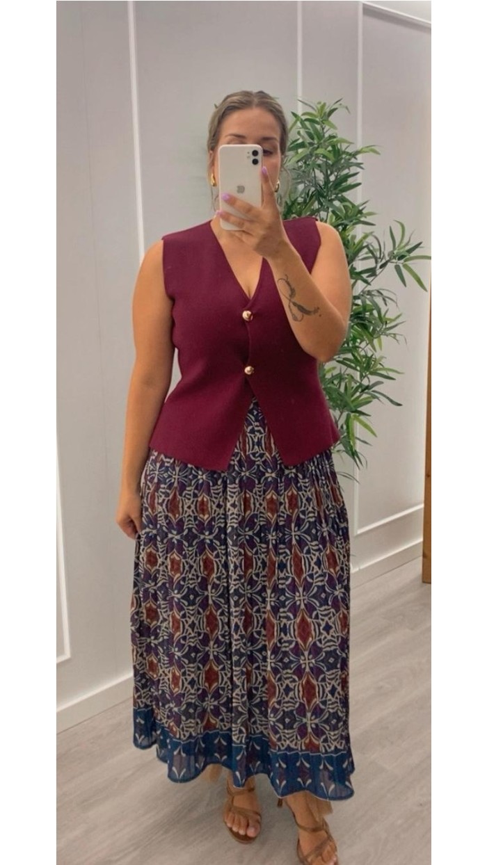 FALDA PLISADA ESTAMPADA