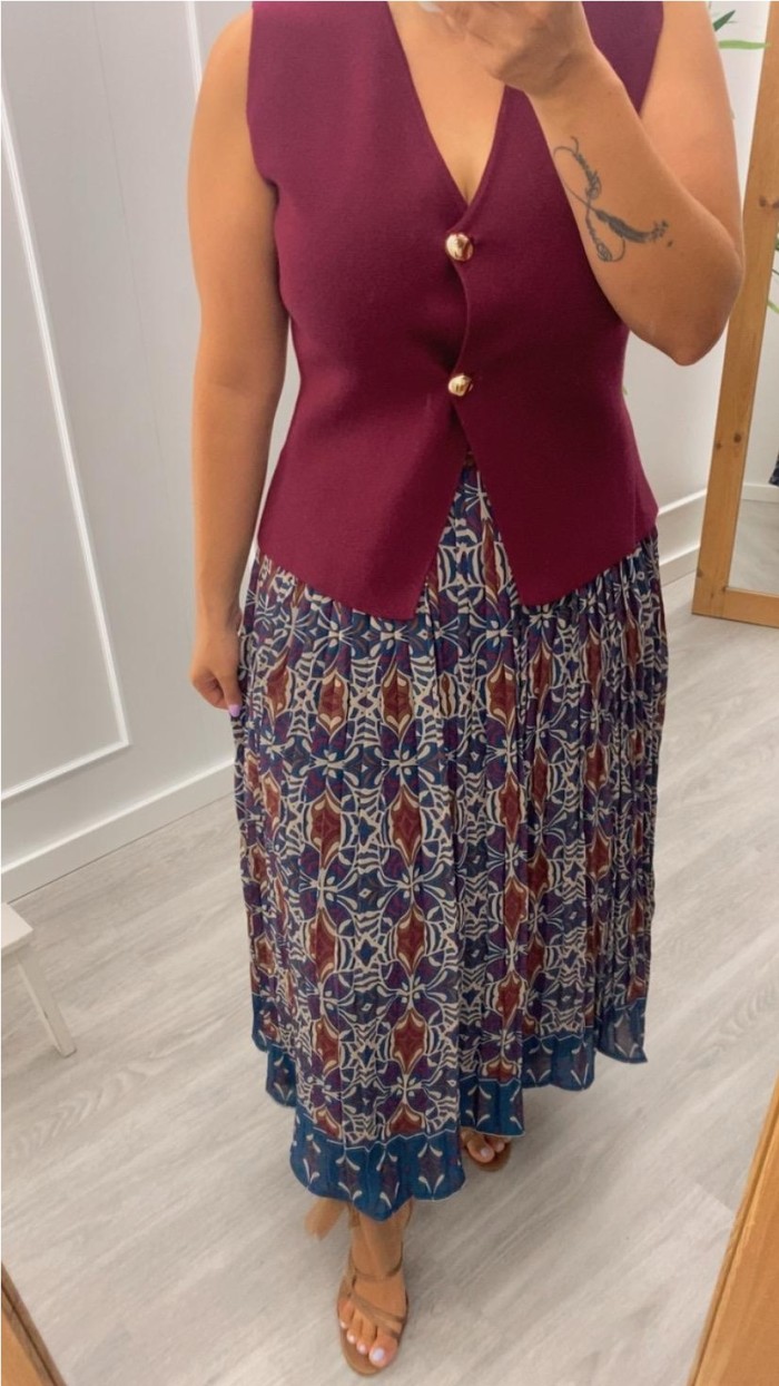 FALDA PLISADA ESTAMPADA