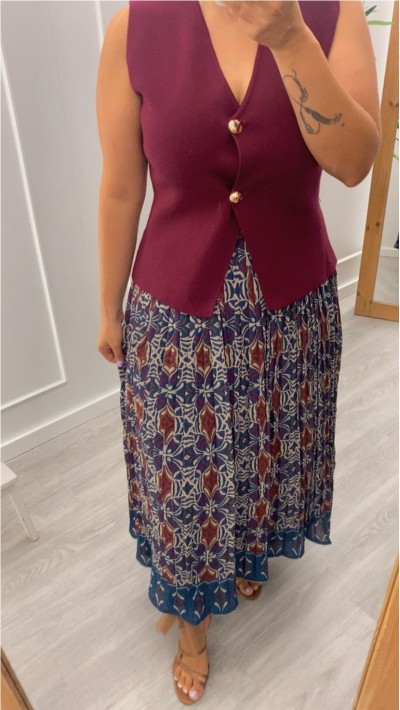 FALDA PLISADA ESTAMPADA