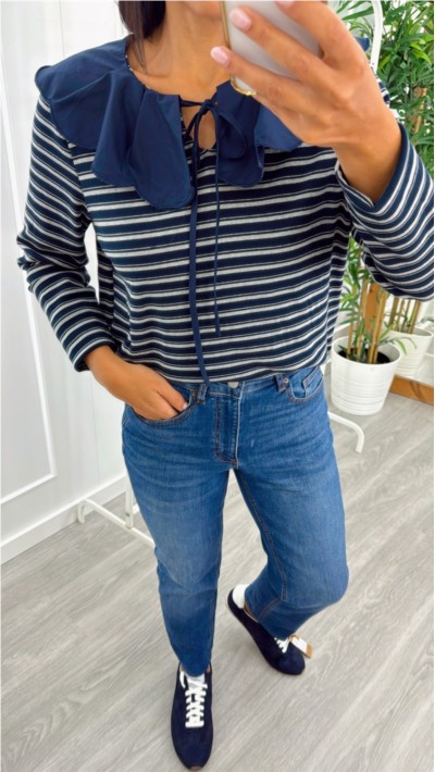 CHAQUETA FINITA GUATEADO FINITO CON BOLSILLOS CUADRADOS Y CUELLO MAOU