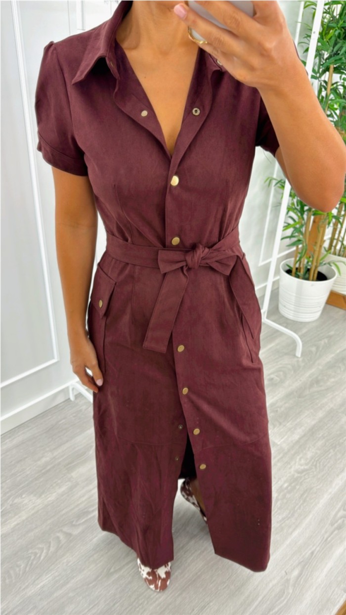 VESTIDO LARGO BURDEOS