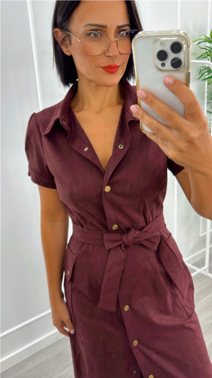 VESTIDO LARGO BURDEOS