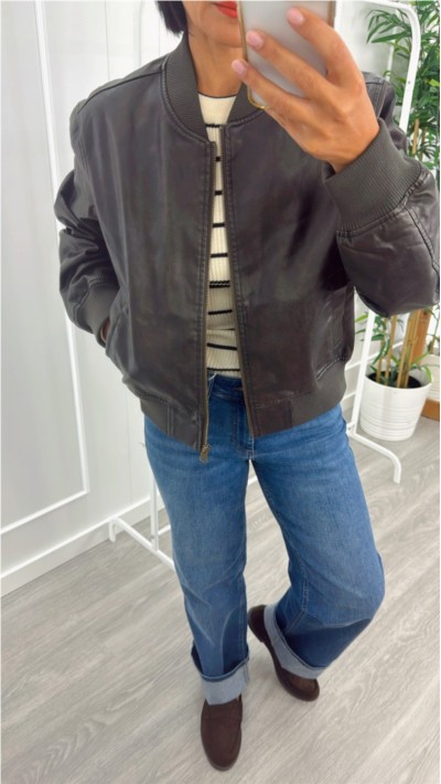 bomber polipiel marrón choco