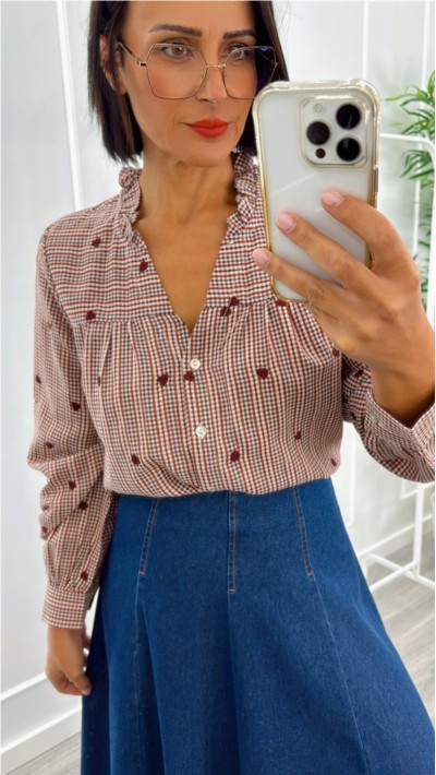 Falda midi vaquera evassé 2