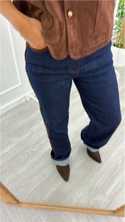 chaleco antelina botones dorados