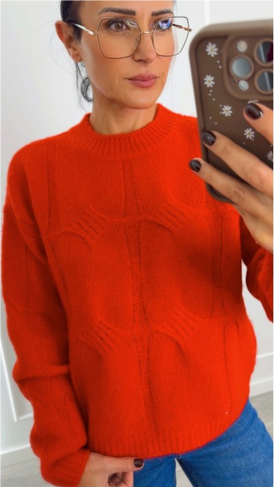 jersey rojo ochos tejido suave