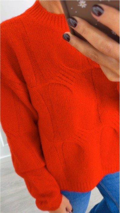 jersey rojo ochos tejido suave