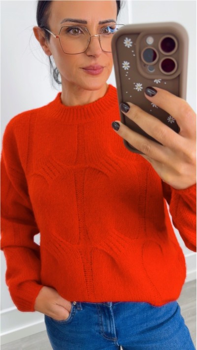 jersey rojo ochos tejido suave