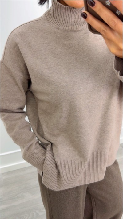 jersey basic cuello corte lateral