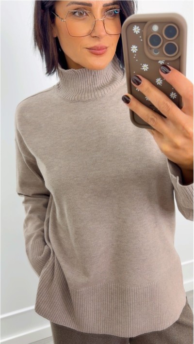 jersey basic cuello corte lateral