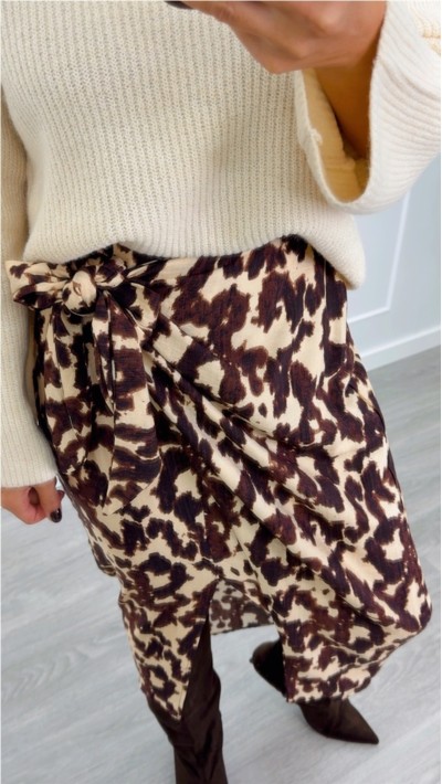 falda estampado vaca pareo goma en cintura