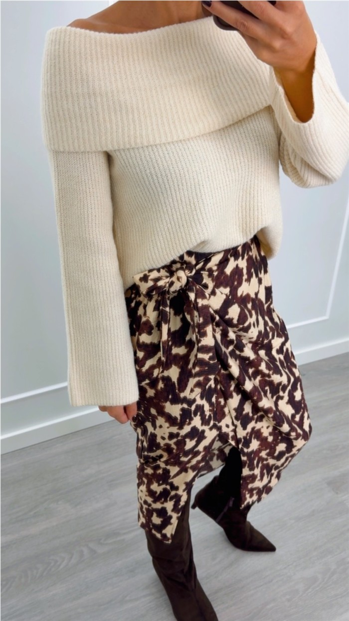 falda estampado vaca pareo goma en cintura