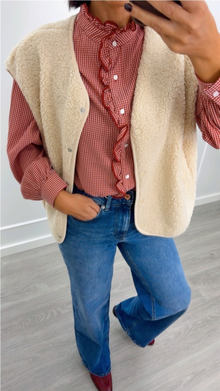 CHALECO BORREGUILLO BEIGE