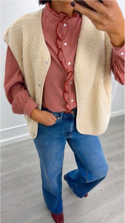 CHALECO BORREGUILLO BEIGE