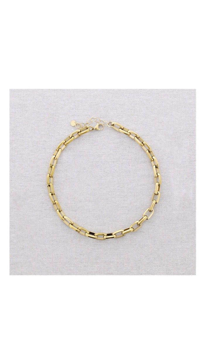 GARGANTILLA ESLABONES PLATA Y DORADO