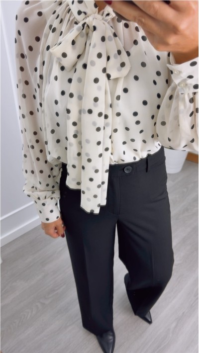 pantalon culotte negro basic