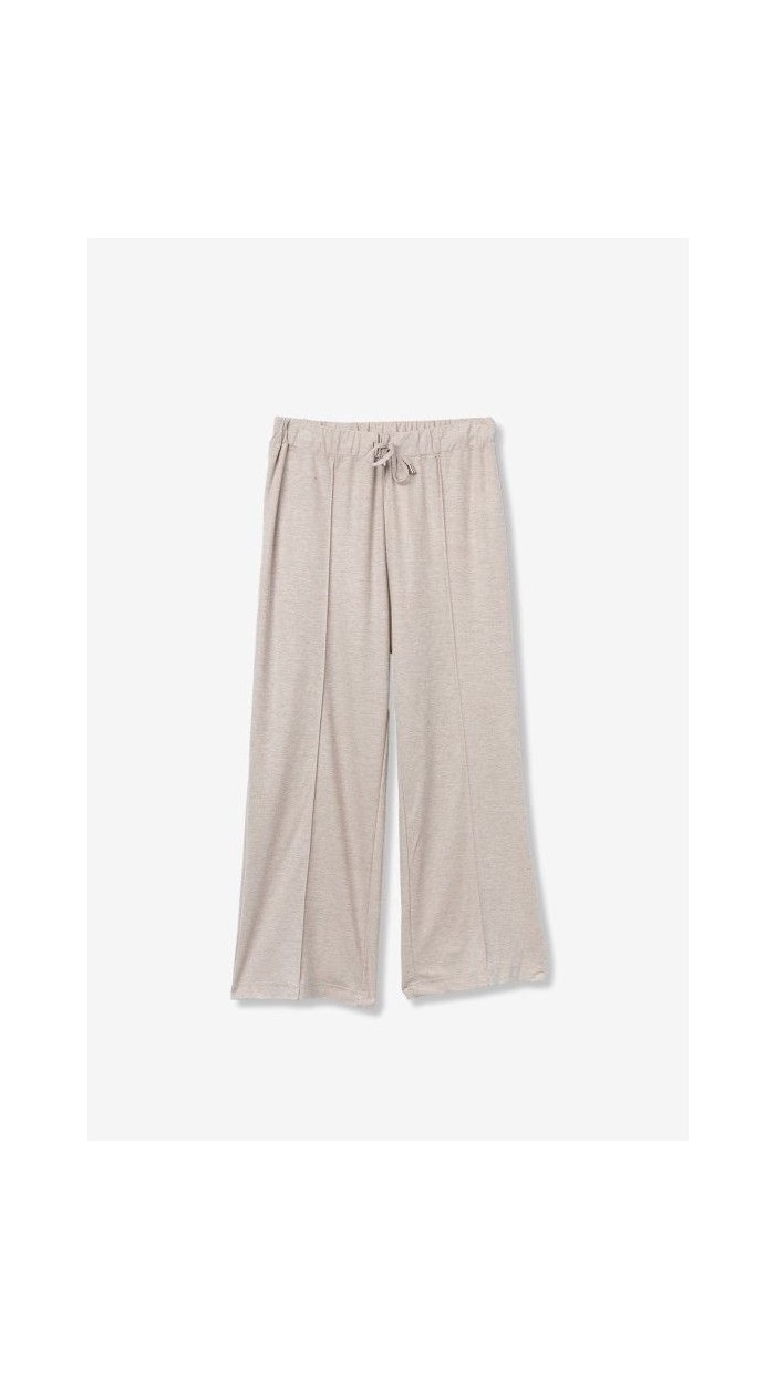 pantalón culotte fluído negro y beige