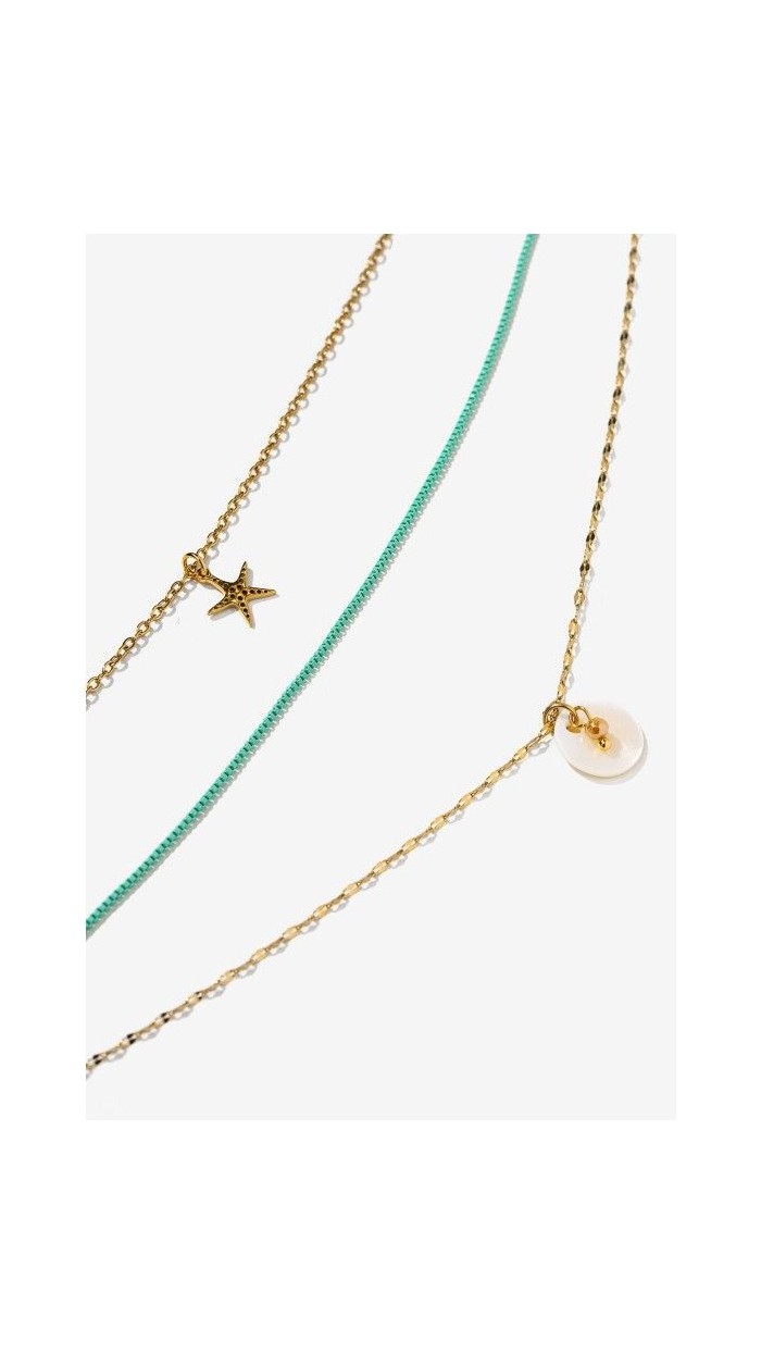 conjunto de tres collares colgantes mar