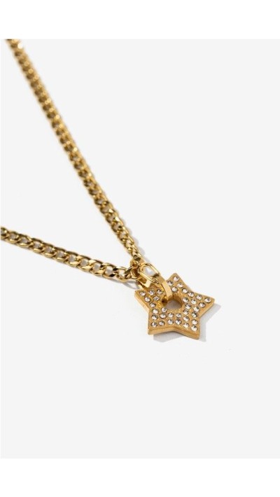 collar colgante estrella dorado