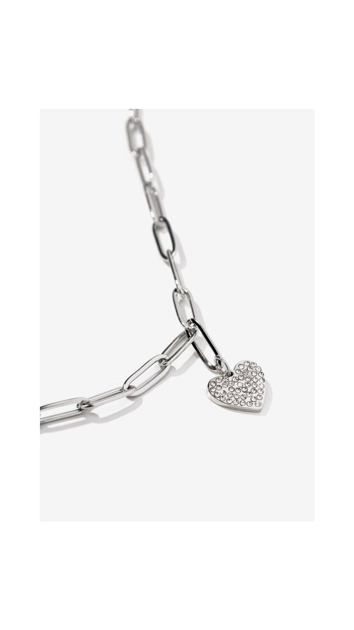 collar colgante corazón plata