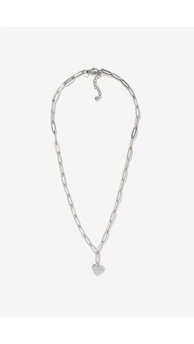 collar colgante corazón plata