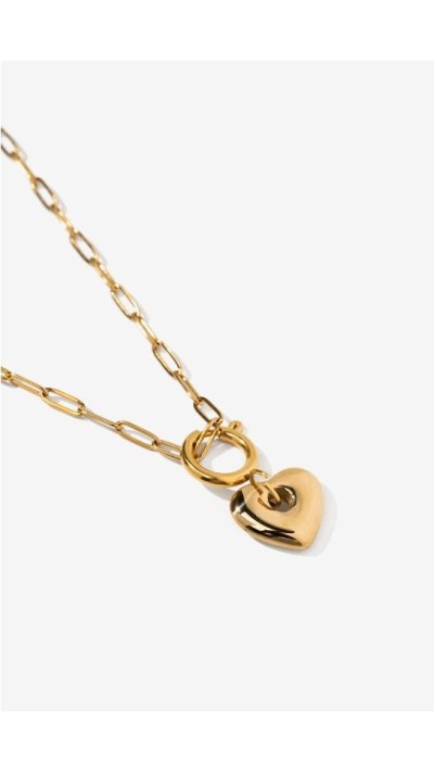 collar colgante corazón dorado