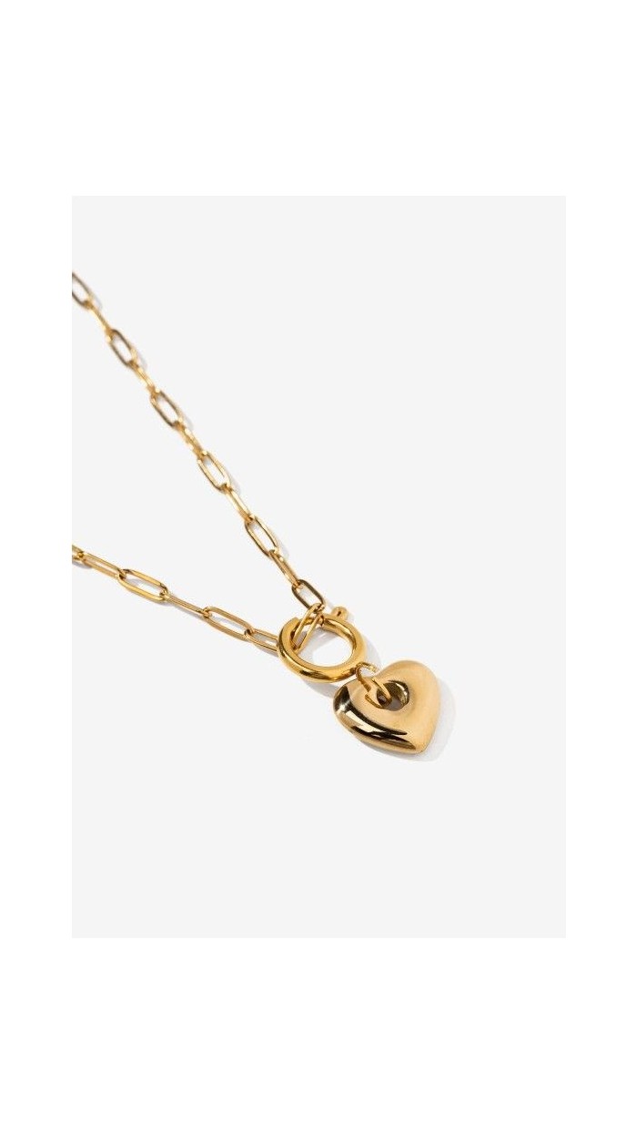 collar colgante corazón dorado