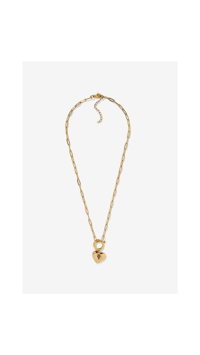 collar colgante corazón dorado