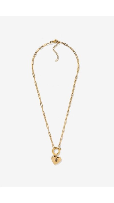 collar colgante corazón dorado