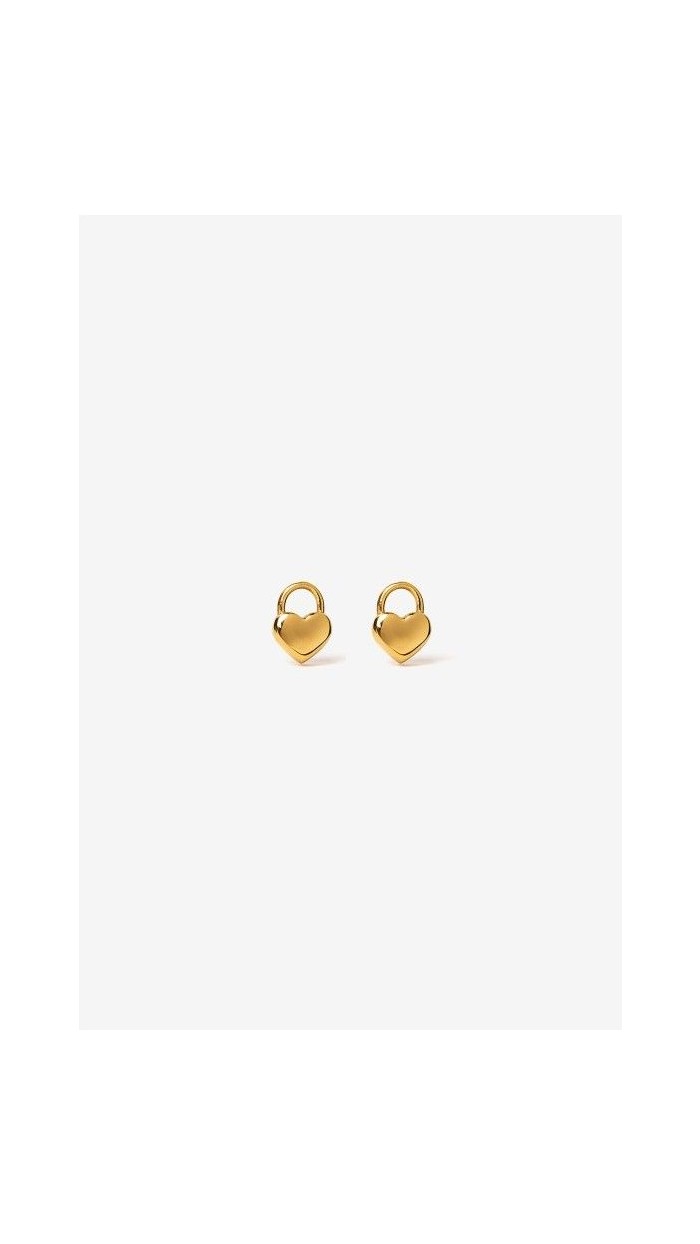 pendientes corazón dorado