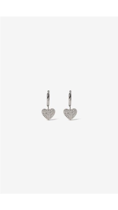 pendiente colgante corazón plata