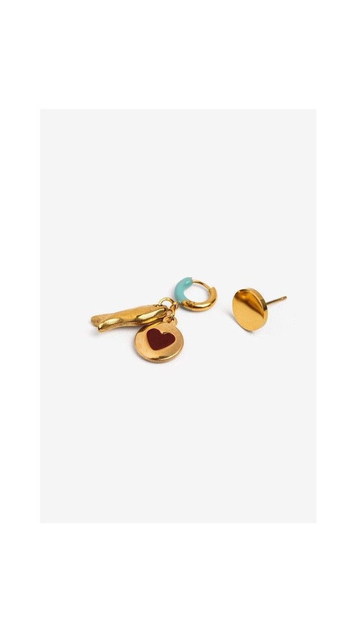 set pendientes dorados