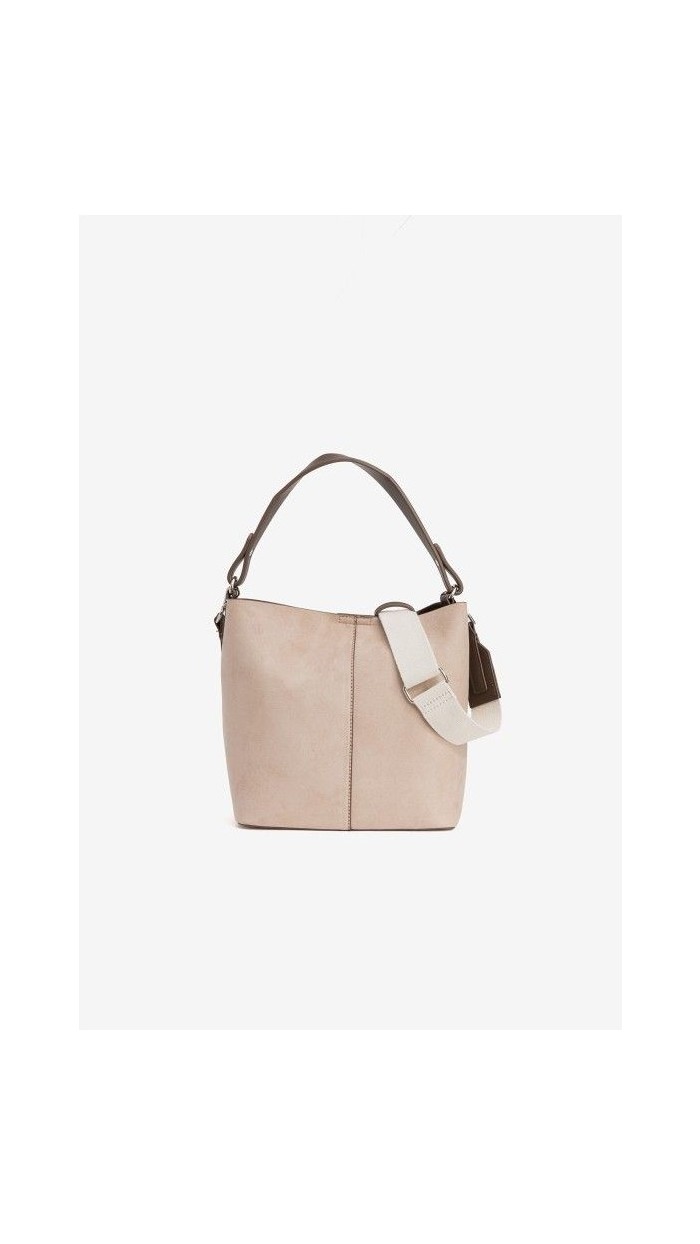 bolso bandolera beige dos tiras