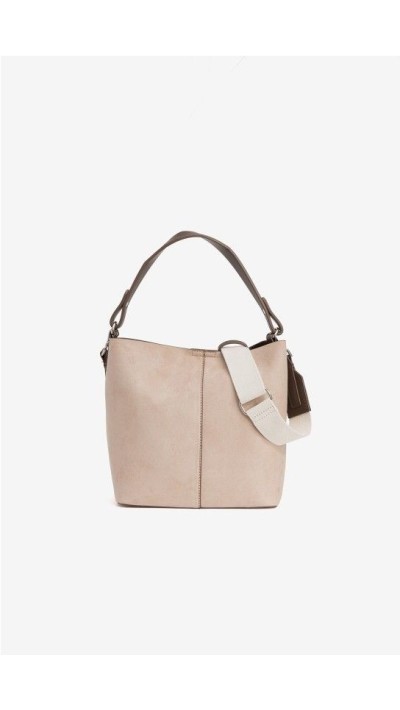 bolso bandolera beige dos tiras