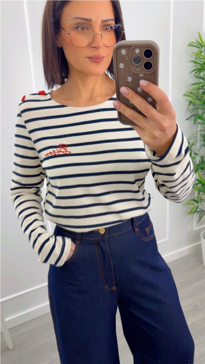 pantalon fluído azul marino