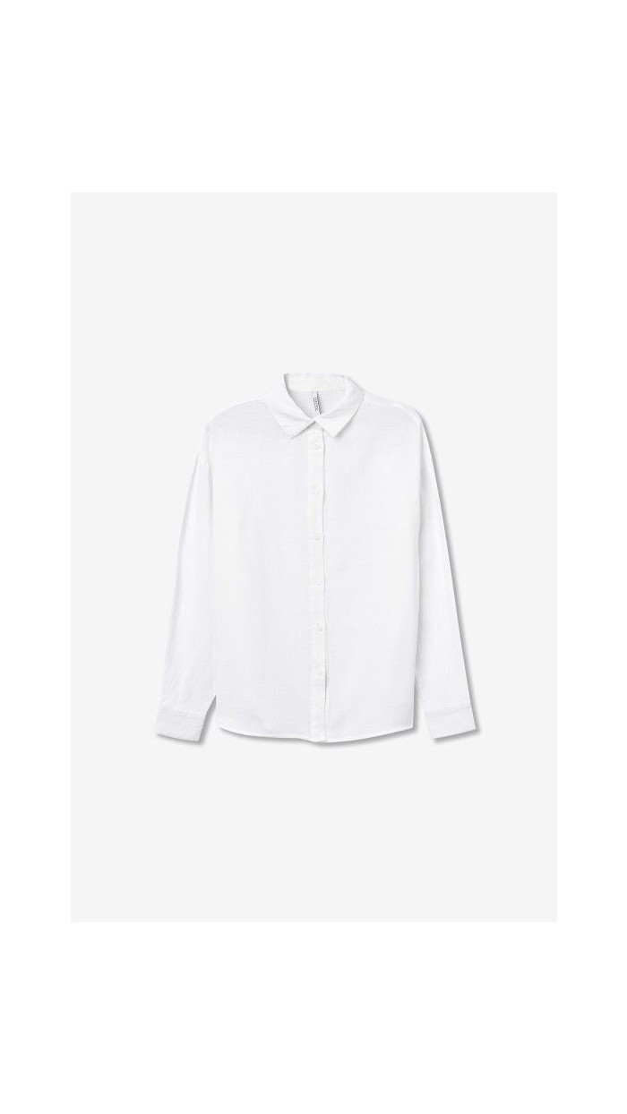 camisa fluída rayas y lisa, tejido suave