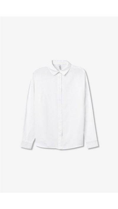 camisa fluída rayas y lisa, tejido suave