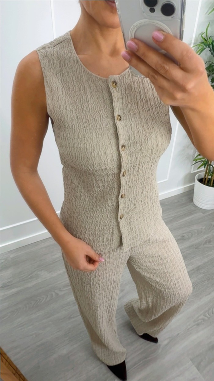 PANTALÓN FLUÍDO CÓMODO CON GOMA EN CINTURA