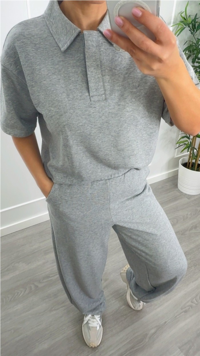 PANTALÓN BARREL CHANDALERO GRIS