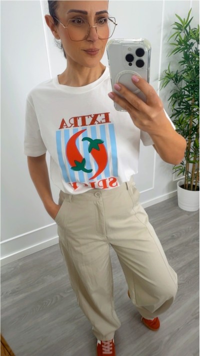 PANTALÓN BARREL TELA BOLSILLO LATERAL