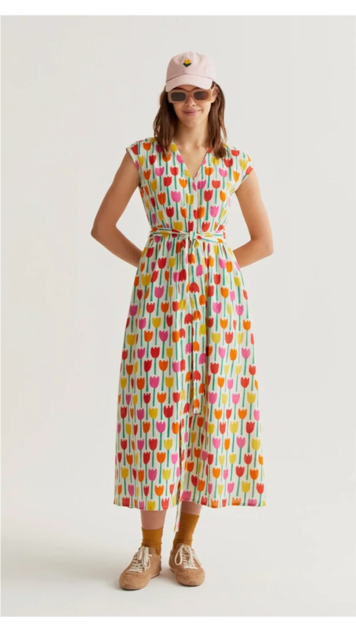 vestido tulipanes colores